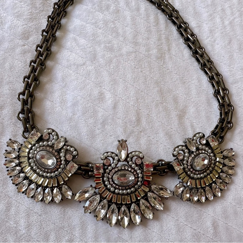 Rhinestone statement necklace